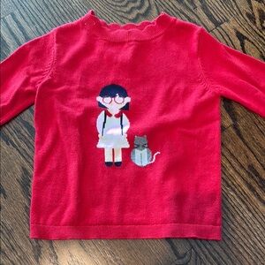 Jacadi Red Sweater with Playful Graphic